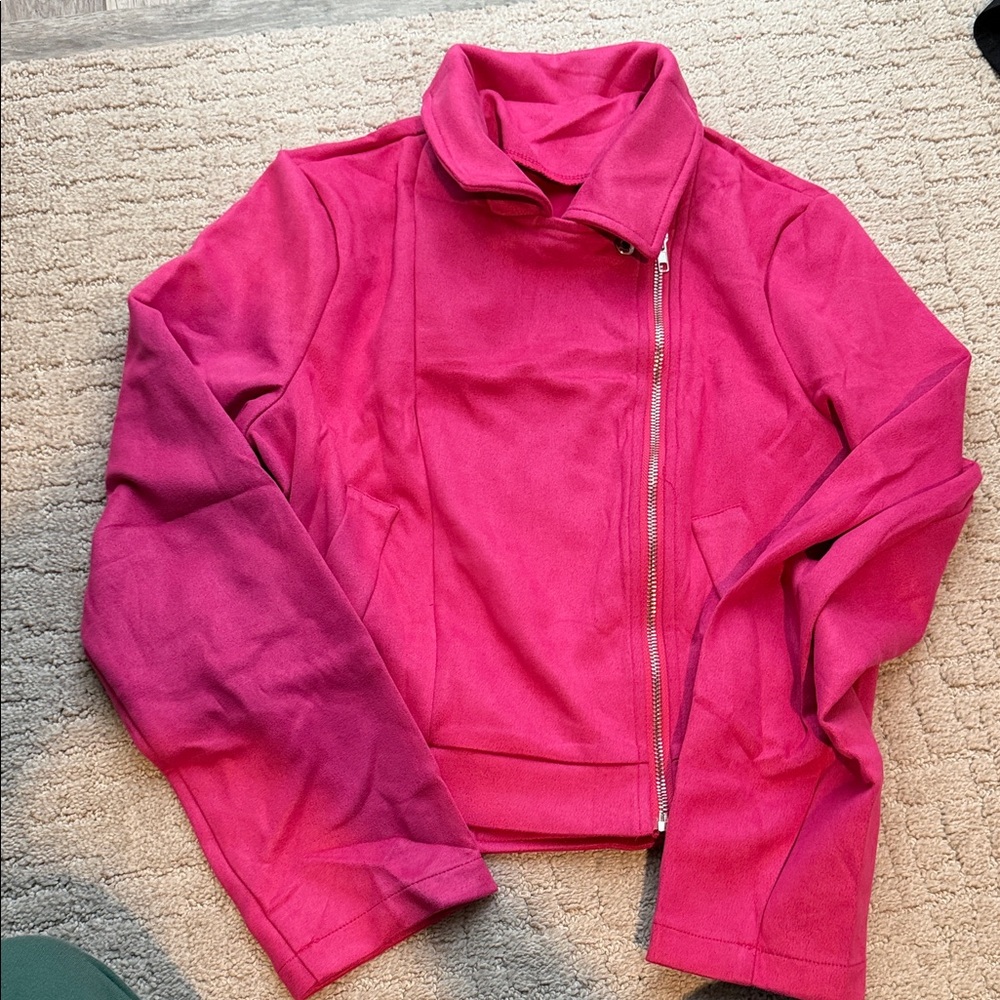 SHEIN Pink Bomber Jacket